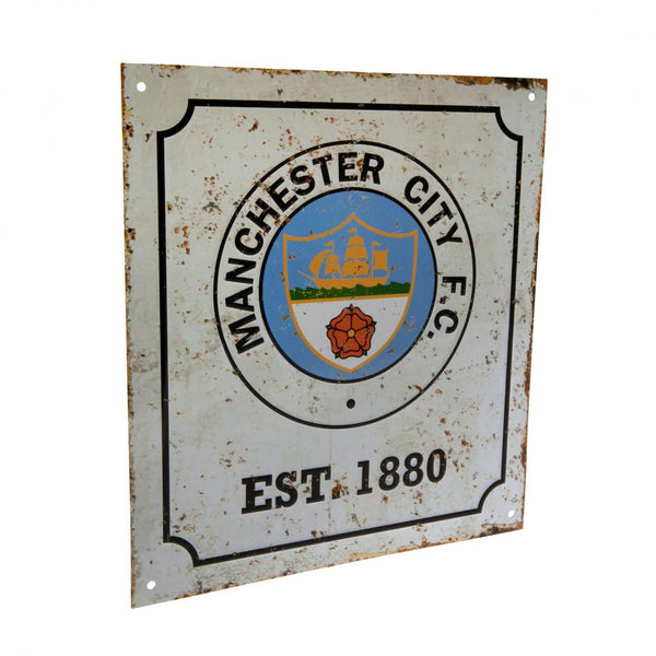 Manchester City FC Retro logo skilt