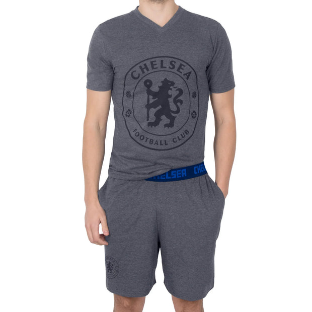 Officielle Chelsea FC pyjamas til mænd – kort sæt