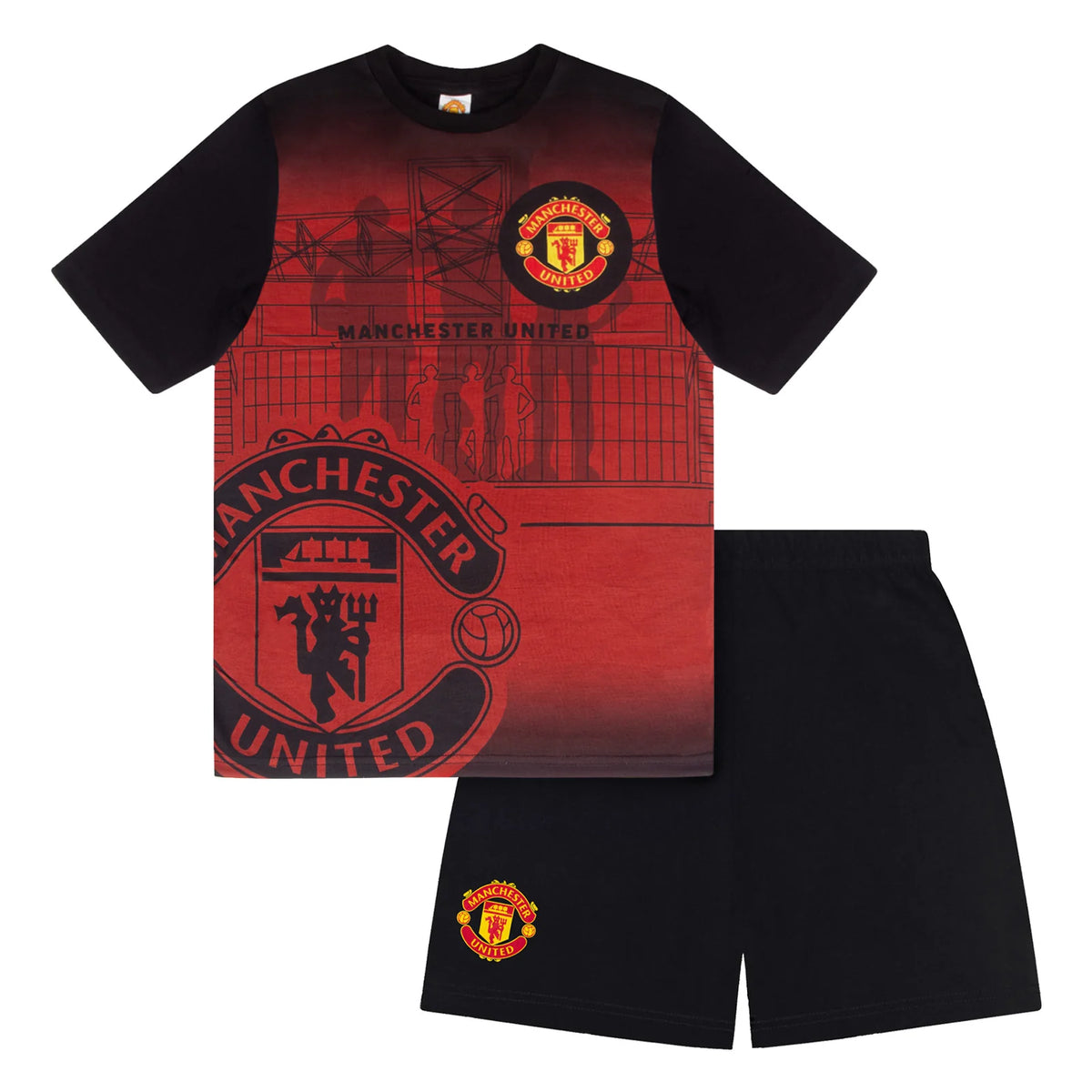 Officiel MUFC Børne Pyjamas – Kort Model