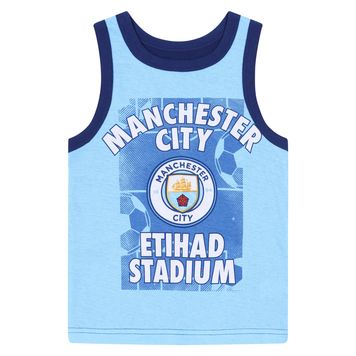 Officiel Manchester City FC boxershorts & undertrøje sæt til drenge