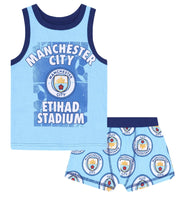 Officiel Manchester City FC boxershorts & undertrøje sæt til drenge