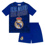 Real Madrid Drenge Kort Pyjamassæt – Reflex Blue