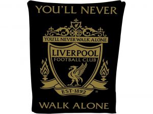 Liverpool sort fleece tæppe