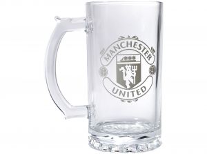 Manchester United Crest stein pint krus/glas