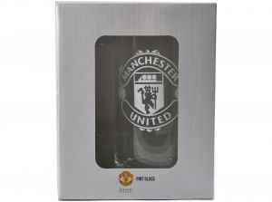 Manchester United Crest stein pint krus/glas