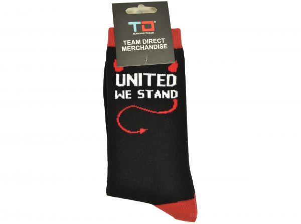 “United We Stand” strømper – sort/rød (voksen)
