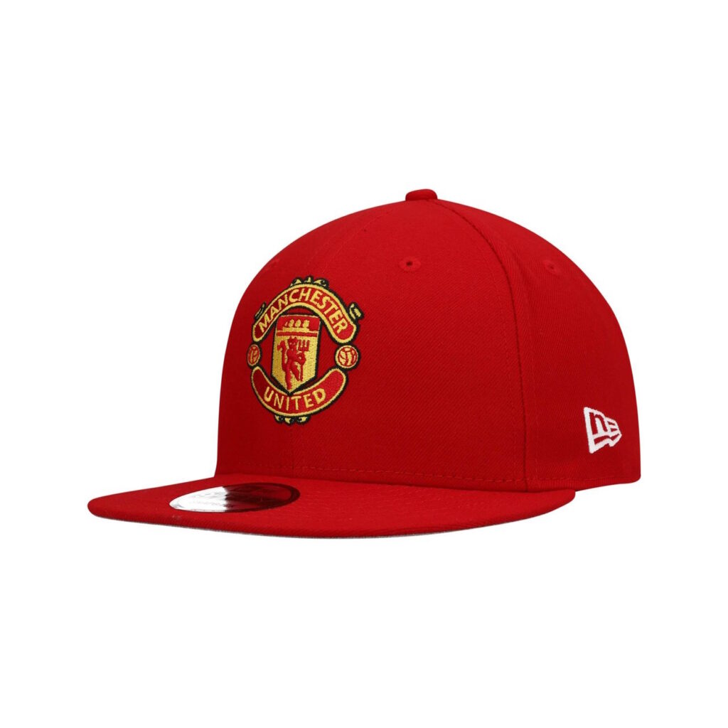 Manchester United New Era 9FIFTY Flat Peak Snapback Cap – Rød