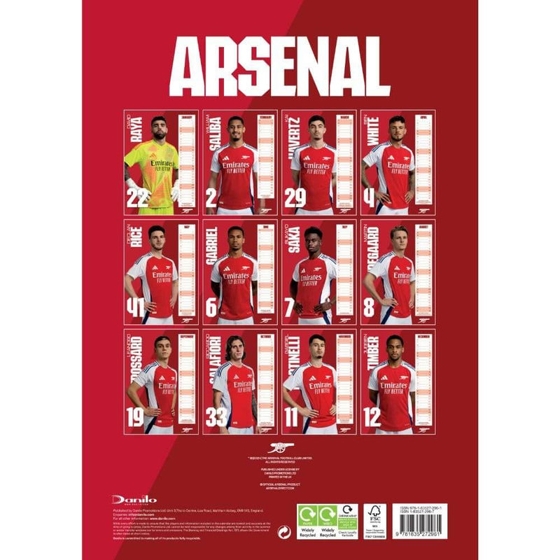 Arsenal FC 2025 kalender