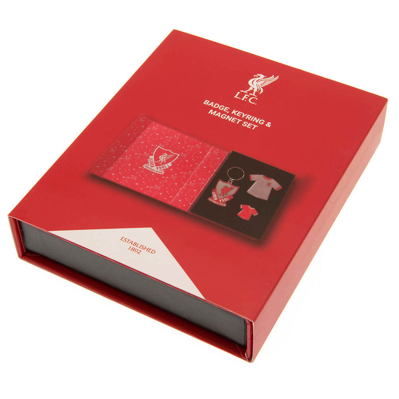Liverpool FC Gavesæt m. Badge - Nøglering - Magnet