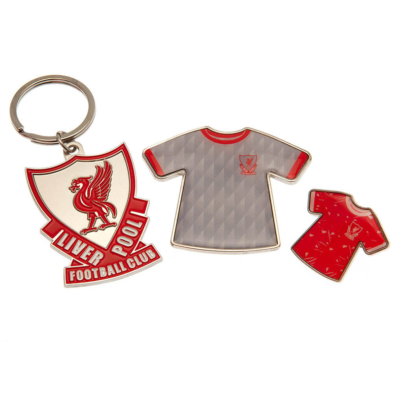Liverpool FC Gavesæt m. Badge - Nøglering - Magnet