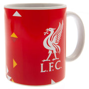 Rød krus med Liverpool FC-logo.