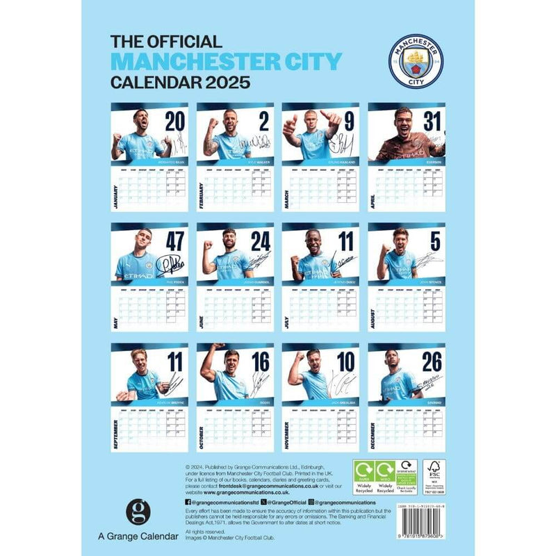 Manchester City 2025 kalender