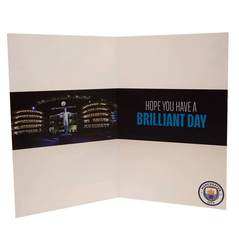 Manchester City FC Fødselsdagskort m. klistermærker