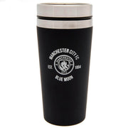 Sort termokrus med Manchester City FC logo og teksten "EST. 1894" samt "BLUE MOON."