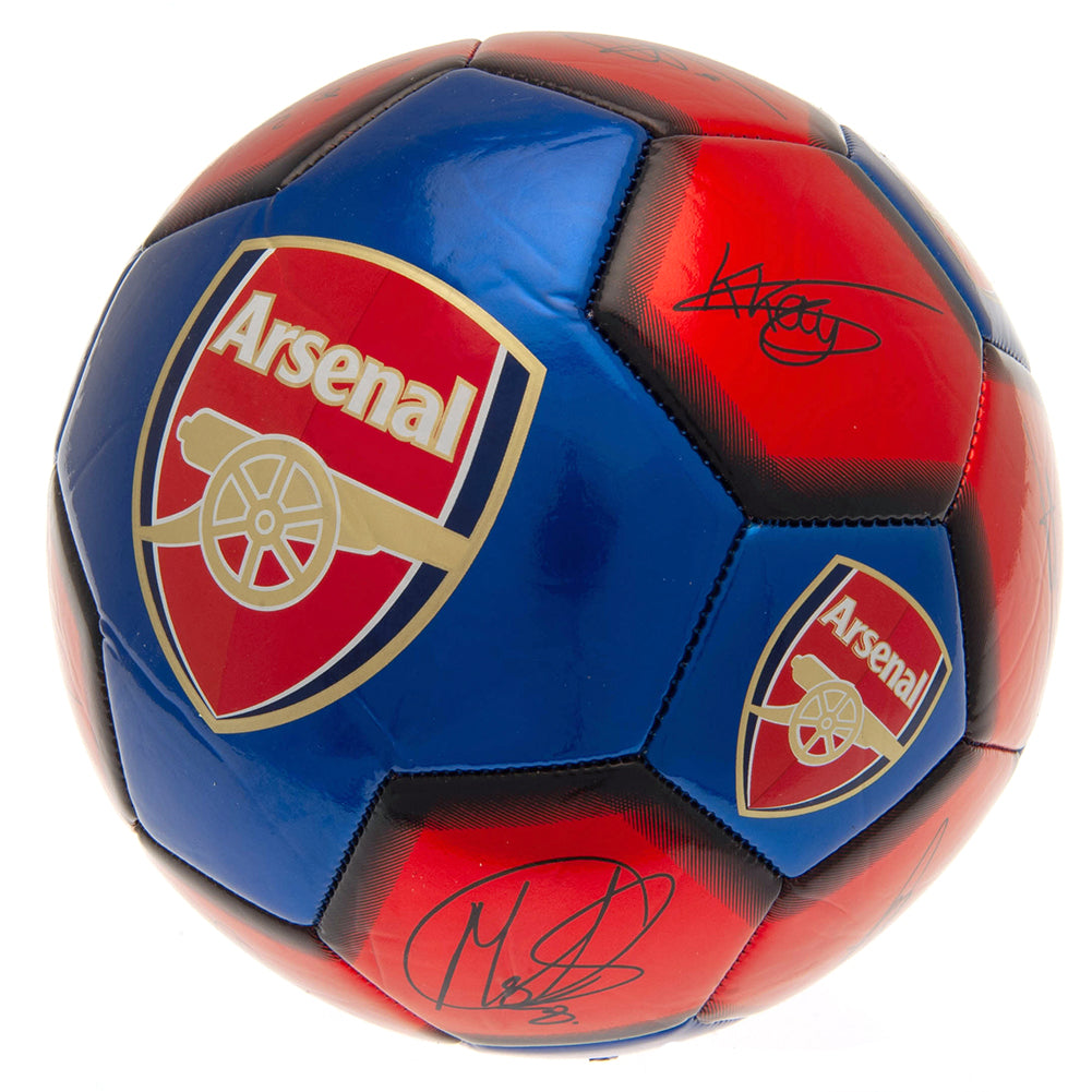 Arsenal fodbold med autografer