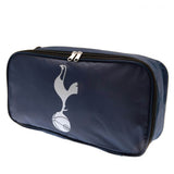 Navy støvletaske med Tottenham-logo og lynlås. Rektangulær form, logo centralt placeret.