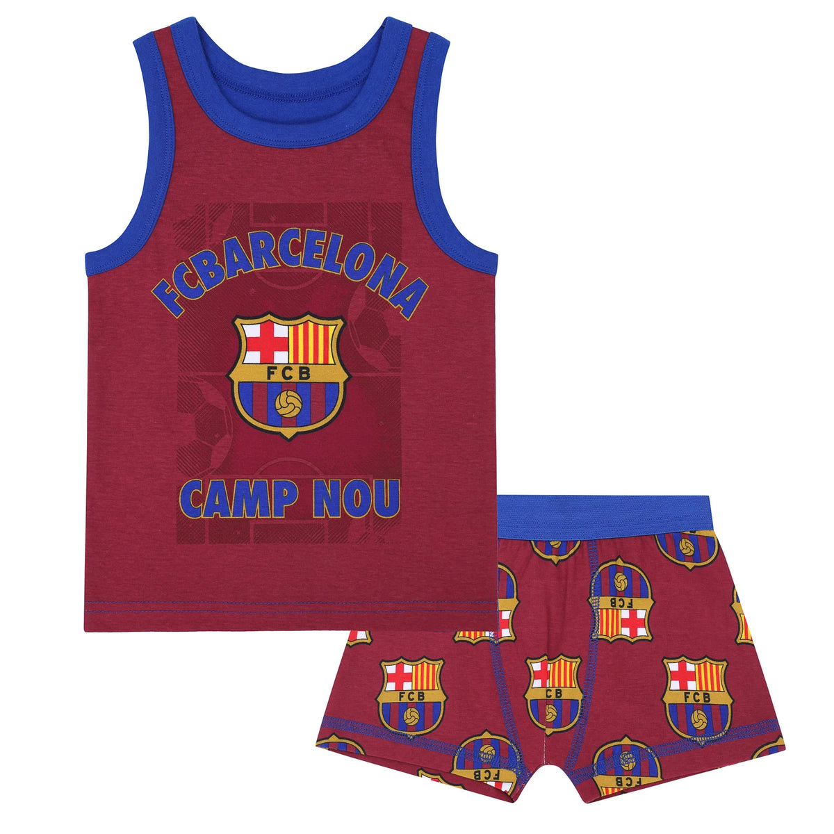 FC Barcelona Drenge Boxer Shorts & Undertrøje Sæt