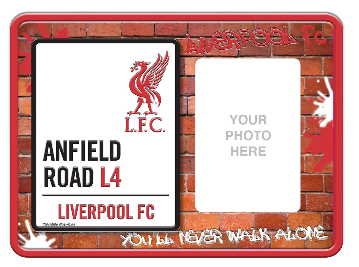 Liverpool FC Embosset Metal “No.1 Fan” Fotoramme – Officielt Produkt