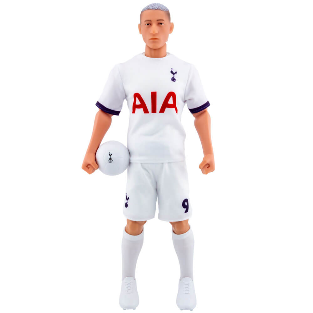 Tottenham Hotspur Richarlison-figur i hvidt spillersæt med bold.