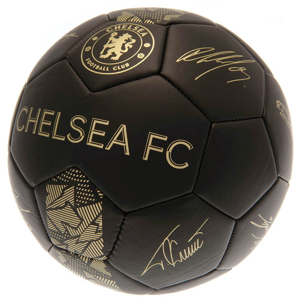 Chelsea FC Foldbold sort/guld - Størrelse 5