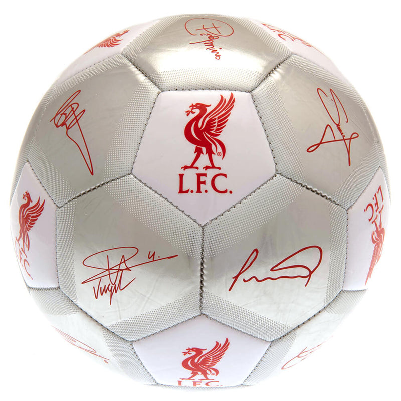 Liverpool FC Fodbold med autografer - Str 5