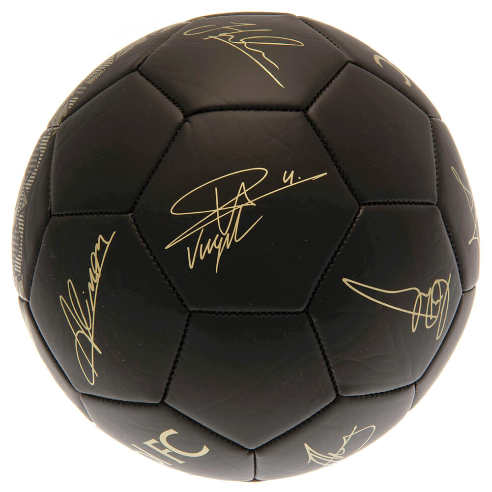 Liverpool FC Foldbold sort/guld - Størrelse 5