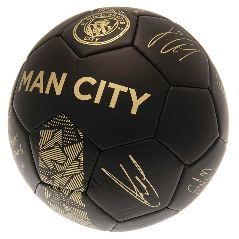 Manchester City FC Fodbold med underskrifter - Str 5