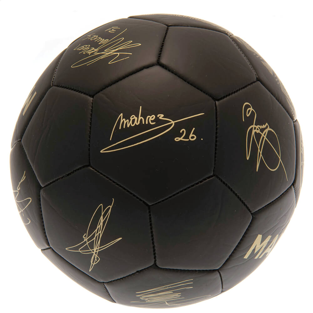 Manchester City FC Fodbold med underskrifter - Str 5