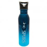Blå metallic Tottenham Hotspur vandflaske med logo og "SPURS" tekst lodret på siden.