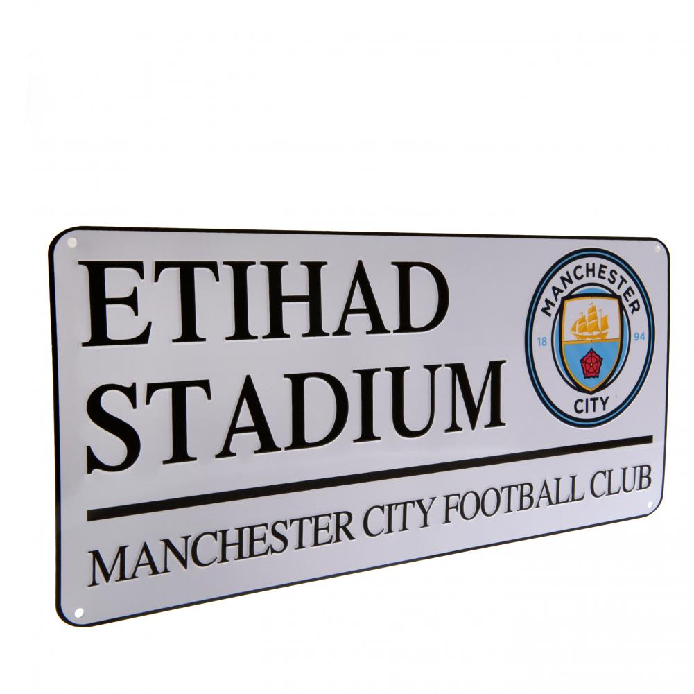 Manchester City FC Etihad stadium metal skilt