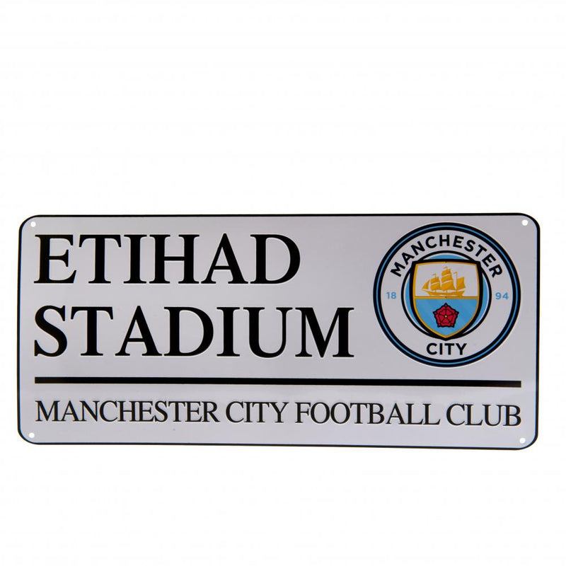 Manchester City FC Etihad stadium metal skilt
