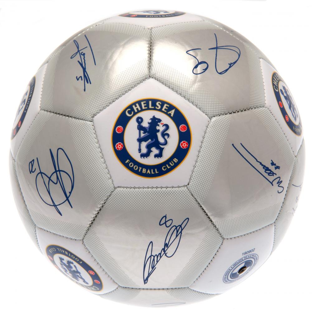 Chelsea FC Fodbold med officielle underskrifter - Størrelse 5