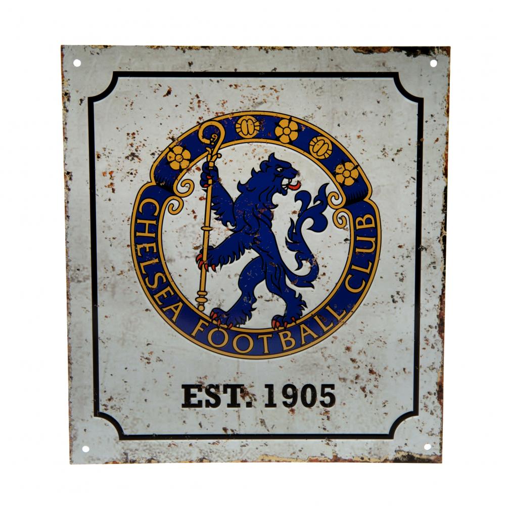 Chelsea FC Retro logo skilt - 23 cm x 25 cm