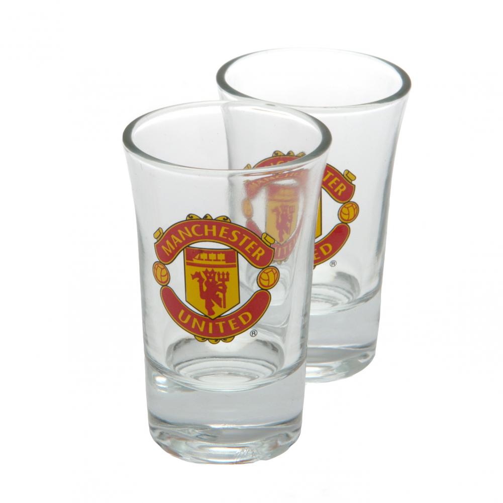 Manchester United Shotsglas - 2 stk.