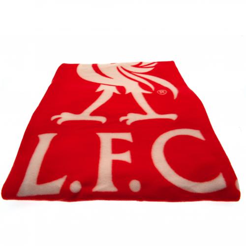 Liverpool F.C. Fleece tæppe - Rød - FODBOLDGAVER.DK