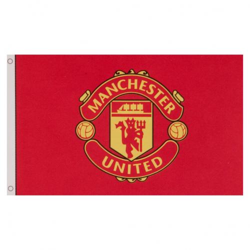 Manchester United Logo flag - 152cm x 91cm - FODBOLDGAVER.DK