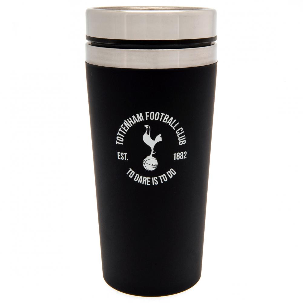 Sort termokrus med Tottenham Hotspur FC logo, cockerel på bold, tekst "To Dare Is To Do".
