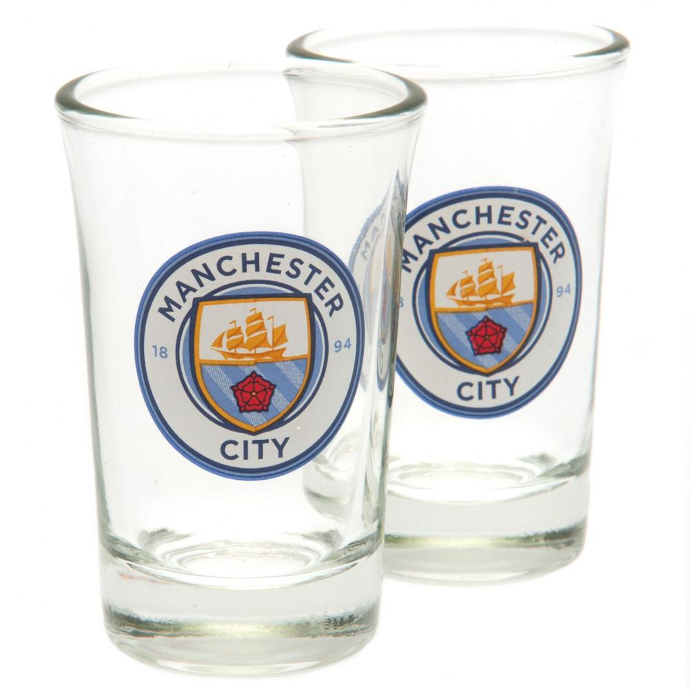 Manchester City FC Shotsglas - 2 stk