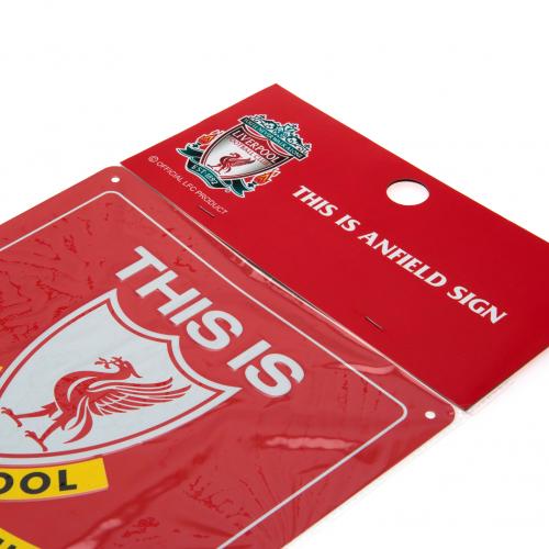Liverpool F.C. This is Anfield skilt - Rød - FODBOLDGAVER.DK